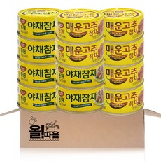 동원 참치 2종기획세트 2호(야채참치 90g 6개 +매운고추참치 90g 6개 ), 1세트, 1.08kg