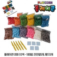 플레이콘 100Px12색 칼라수수깡 플레이콘패턴놀이 플레이콘놀이 수수깡리필, 1개, 상세페이지 참조