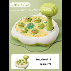 오리 개구리 돼지 장난감 몬테소리 학습 게임 12 24 개월 용 교육 퍼즐 선물 망치가 있는 소년 소녀, [01] frog no box, 1개