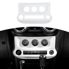 지프 JK용 레드 대시 콘솔 A/C 컨트롤 커버 트림 패널 랭글러 JK JKU 2011-2017 ABS 인테리어 액세서리 1개 USA, White