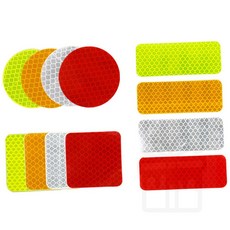 고휘도 안전반사 리플렉터 스티커 자동차, 정사각형 레드