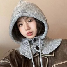 넥워머 일체형 후드 바라클라바 목도리후드 방한겨울, 브라운