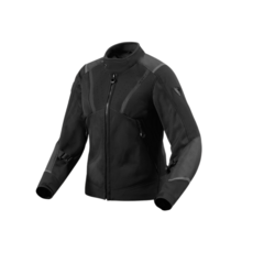 REV'IT! 女款透氣網布摩托車夾克，夏季防摔衣，灰色輕量騎士外套, 黑色