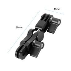 매직 암 알루미늄 삼각대 마운트 어댑터 헬멧 카메라 고정 거치대 DJI Osmo 액션 카메라용 고프로 13 12 11 용 360 회전, Black Original_CHINA, [01] 범용, 1개