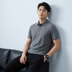 男士冰絲POLO衫 夏季短袖涼感透氣吸濕排汗商務休閒百搭上衣 冰絲上衣男 polo衫男 男士冰絲POLO衫夏季短袖涼感透氣吸濕排汗舒適不悶熱商務休閒百搭上衣夏天必備日常通勤戶外通勤上