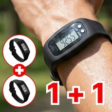 슈가라인 초경량 만보기 시계 2개입 걷기 런닝 운동 다이어트, 1세트, 블랙+블랙