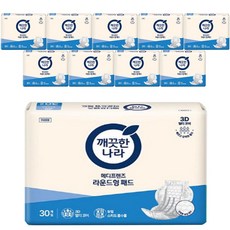 The 편안한 봄날 성인용 기저귀 라운드형패드, 30개입, 10개