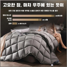 95 화이트 구스다운 이불 겨울철 보온 초경량 사계절 고급 구스 침구 가벼운 따뜻한 안감, (2개입)파란색&회색*1+하얀색 *1