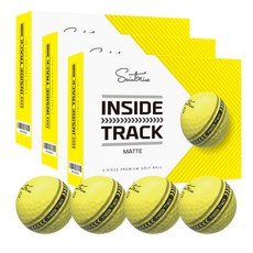 (3다즌 36구) 세인트나인 인사이드 트랙 매트 3피스 골프공 - JIN, 옐로우 블랙라인, 1개