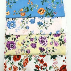 레이온 실크 60수 큰 장미 4종, 옐로우, 145cm x 90cm 1마, 1개