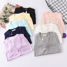 니트조끼 브이넥 스웨터(9color) 파스텔 남녀공용