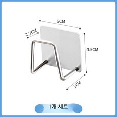 수세미걸이 정리함 슬림 수세미거치대 수세미세제거치대 비누받침대 수세미건조대 접착 음식물쓰레기통세트 주방수납, 일반형 1개