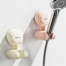 접착식 강력한 각도조절 탈부착가능샤워기거치대, 핑크