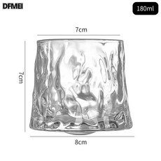 DFMEI 透明玻璃啤酒杯KTV酒吧洋酒杯子威士忌酒杯飲料杯, 1個