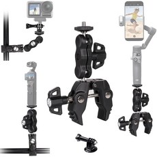 AceTaken Osmo 클램프 마운트 홀더 DJI Mobile SE 7P 7 6 5 4 / Osmo-Pocket 3 2 1 액션 카메라 프로, AceTaken Osmo 클램프 마운트 홀더 DJI M