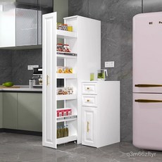 廚房夾縫收納餐邊櫃現代簡約窄型縫隙抽屜式置物架，充分利用空間, 款式22：300*600*1600,單門