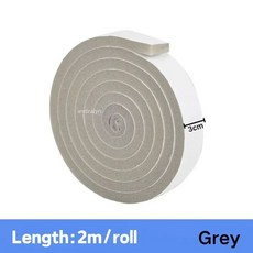 2M 폼 자체 접착 도어 창 씰링 스트립 웨어러블 슬라이딩 방진 스폰지 방음 홈 절연 테이프, grey 3cm, 1개