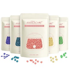 Anreacho 왁스 비즈 0.5kg(1파운드) 하드 왁스 빈 제모 브라질 비키니 얼굴 눈썹 겨드랑이 가슴 등 다리 여성 및 남성용 왁스 리필 팩, Anreacho 왁스 비즈, 0.5kg(1파운드) 하드