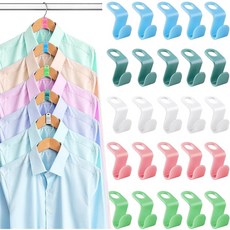 30 PCS Hanger Connectors Space S ing Hooks Clips for Plastic Hangers 4 Color