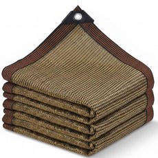 10' X 20' Shade Cloth with Grommets 90% Sun Shade Cloth Coffee Brown Outdoor UV-Stabilized Mesh