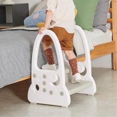 아기 미끄럼방지 손잡이 변기 발판 아기발판 유아발판 아기디딤대 발디딤대, 1개, 그레이