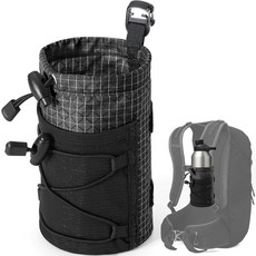 후크 버클이 달린 물병 홀더 파우치 배낭 메시 백 캐리어가 하이킹 달리기 여행 야외 액세서리 및 부착물을 위한 824온스 병에 적합한 이유는 무엇일까요, Orange, 1