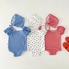 로이앤한나 북유럽풍 예쁜 여자 여아 돌 아기 유아 셔링 반팔수영복 세트 3개월 6개월 9개월 돌