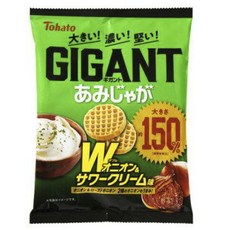 Tohato 東鳩Gigant厚切格子洋芋片 雙倍洋蔥&酸奶油風味, 24個, 57g