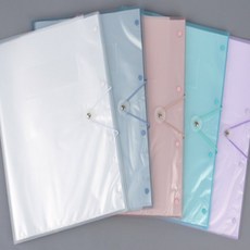 클리어 파일 접이형 투명클리어파일, 30매 - 퍼플