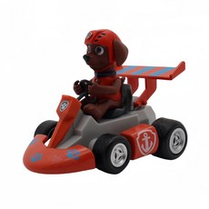 阿奇小狗圓桶迴力車玩具，兒童寶寶生日蛋糕甜品派對裝扮，可愛造型安全材質, 1個, 橙色