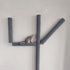 반려묘 장난감 캣타워 놀이 벽부착 스크래처 고양이 cos+67383mQ, 그레이_12 x 50cm