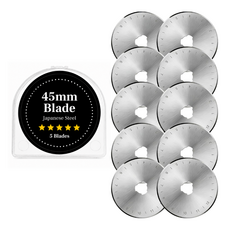 45mm 로터리커터 리필 칼날 다기종 호환, 10개, SKS7 일본강철
