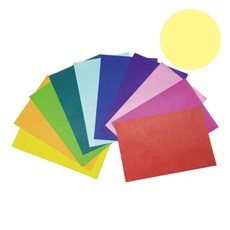 제오오스토어 색습자지 색화지 8절미색 연노랑 100매입 꽃다발포장지 종이재단 구김지 종이선물포장지