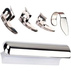 헤모톤 금속 기타 슬라이드 바 세트 내구성 있는 음색 액세서리 전기 및 어쿠스틱 기타용 가볍고 휴대하기 쉬운 디자인 뮤지션과 애호가를 위한, 7.6X2.4CMx2pcs, Silverx2pcs