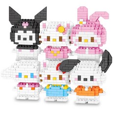 [알꿀밤-나노블럭-코믹스] B 미니 산리오 6종 세트, 1개