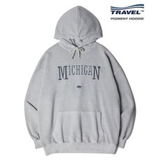 [국내정품] 트래블 후드티 미시간 울버린 피그먼트 고스트 그레이 168997