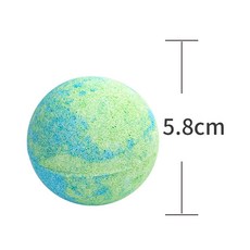 NBZH藍綠混色浴鹽球100g沐浴精油泡泡浴球泡澡球海鹽配方水療, 1個, 藍綠圓球100g:如圖