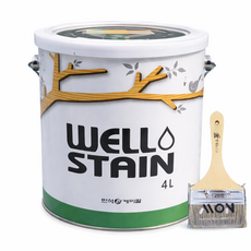 (4L) 목재보호 오일스테인 칼라스테인 방부방충 보호재 목재용 스테인, 1개, 호두나무, 4L