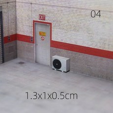 1/64 디오라마 모델 에어컨 배경 디스플레이 도구 소품 장면, 04, 1개