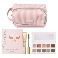 아마존평점4.5+ 미국출고 170826 Wander Beauty Jetsetter 에센셜 번들 메이크업 가방 포함 골드 아이 마스크 마스카라 제트 블랙 아이섀도우 팔레트, 아마존평점4.5+ 미국출고 170826 Wander B
