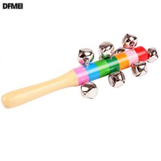 QRU 嬰兒手搖鈴玩具撥浪鼓益智早教3-6-12寶寶0一1歲幼兒新生兒男女孩, 1個, 搖鈴一個