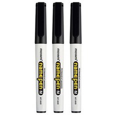 모나미 굵은글씨용 네임펜 미듐, 흑색, 3개