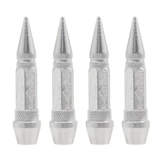 자동차 총알 밸브 캡 오토바이 휠 타이어 방진 커버 45/60mm 스파이크 외장, 15 60MM SILVER