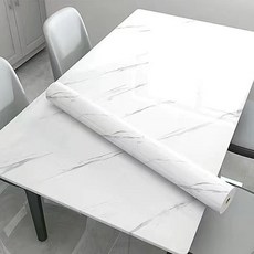 廚房防油貼紙 防水自粘牆紙 灶檯面保護墊 櫥櫃桌面貼膜, 1個, 漢白玉,60CMx3米