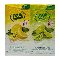 트루 레몬 앤 라임 크리스탈라이즈 음료 파우더 각각 80g 100개입 True Lemon and Lime