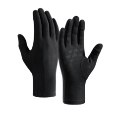 엘로웬 스키 속장갑 겨울 방한용 보온 터치 논슬립 이너 글러브, 블랙, 1개