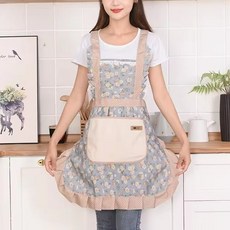 MigooHome 플라워 포켓 방수 앞치마 투피스, 프리사이즈, 6개