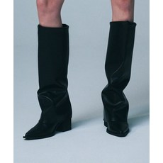 솔트앤초콜릿 스틸레토 링클 커버 롱부츠 412448007 (7cm/2컬러s)