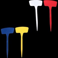 화분 T자형 칼라 이름표 36cm 텃밭 네임텍 화단 화초, 파랑