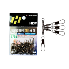 해동 타코 인터락 트리플 스냅 도래 덕용 HA-546 문어 쭈꾸미 루어 낚시 채비 소품, 1개, 17개입